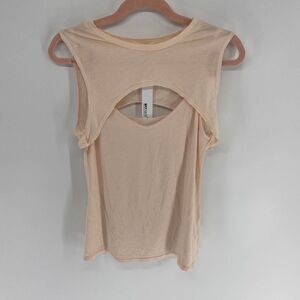 LAmade peach cut out soft overlay tank top NWT womens Small